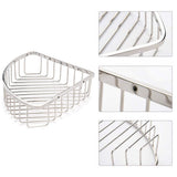 Stainless Steel Bathroom Shower Corner Basket Storage Shelf Wall Mounted Holder Organizer V1294-YM0901-JY05673