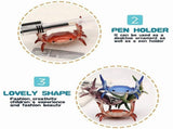 24X Japanese Cute Crab Pen Holder Weightlifting Crabs Penholderracket Storage Rack Gift Stationery V1369-AZ3-W-11516