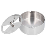 Ashtray Outdoor Thickened Stainless Steel Windproof Rotating Cover Design Finely Polished Ashtray V1294-YM0901-3117210133611