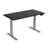 140cm Standing Desk Height Adjustable Sit Stand Motorised Grey Dual Motors Frame Black Top V255-DMG-140B