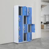 12-Door Locker for Office Gym Shed School Home Storage - 4-Digit Combination Lock V63-839001