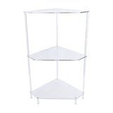 3 Tier Triangular Acrylic Corner Side Table Small Corner Side Table Bathroom Organizer Water V1294-YM0901-3116240035111