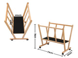 Artiss Display Wooden Print Rack with Castors-Canvas Drying & Storage Rack for Panels, Posters, ASR-OPEN-LW