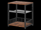 Levede Side Table 3-Tier Storage Shelf Modern Table NI1064-BR-AU
