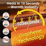 2200W Graphene Floor Electric Heater Fast Heating, Energy-Efficient, Portable Indoor Heater V915-HE0001
