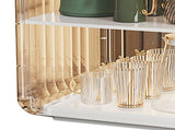Cup Storage Rack Dustproof Stackable Plastic Clear Cup Organizer Box for Cabinet Desktop Large White V1294-YM0710-3117230285714