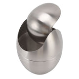 Desktop Trash Can Stainless Steel Egg Shape Mini Countertop Waste Bin with Swing Lid for Bathroom V1294-YM0512-3117220254311