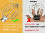 K5AWW Replacement Whole Stainless Steel Wire Whip for 5 Quart Bowl-Lift 6-Wire Whip V1258-DP02-C-1070