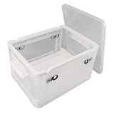 Clear Storage Box Foldable Stackable 3 Sides Opening Transparent Organizer Bin with Wheels for Books V1294-YM0901-3116230012812