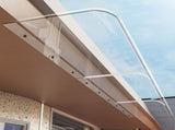 Bracket Free Transparent Window Rain Awning - 400 x 400mm Stackable Thickened Curved Canopy, Wall's V888-ELOSUNG55418