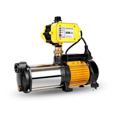 Giantz Garden Water Pump High Pressure 1100-2000W 4-Stage Tank Irrigation Yellow PUMP-ST4-20-OG-YEL