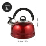 HOOWIFFY Whistling 1Pack 9.1In Tea Kettles Stovetop Whistling V1189-WXFWAL-20260326-02392