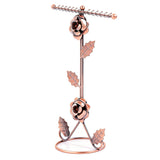 Jewelry Stand Elegant 3D Rose Style Stable Electroplated Metal Jewelry Holder for Necklaces V1294-YM0901-3117260014011