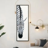 Classic Zebra w Artificial Fur Framed Canvas Wall Art 30x90cm V637-95202ZEB