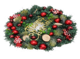 Artificial Christmas Wreath for Front Door Pine Needle Red Candy Christmas Garland Decorations for V1294-YM0512-3115220134411