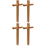 Decorative Wooden Cross Light Brown for Home and Office 4Pcs V1369-AZ3-W-20845