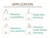 Orange Portable 2-in-1 High-Temperature Steam & Boiling Sterilizer for Silicone Period Cups V888-ELOSUNG45135