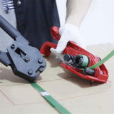 Strapping Tensioner Cutter Manual Banding Tools Belt Baler for PP Strap PET Plastic Strap Red V1192-AZ-W-30860