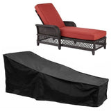Sun Lounger Cover Waterproof Windproof 210D Oxford Fabric Black, 208 x 76 x 41 cm V1189-WXF-521-0006
