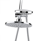 Chrome Plate High Pressure 3 Way Multi Setting Rainfall Style Dual Handheld Shower Head Combo V1294-YM0727-JY14617