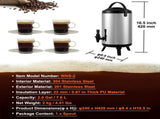 Stainless Steel Insulated Beverage Dispenser, 7.6 Liter, Thermal Hot and Cold Drink Server Dispenser V952-YLHLQQYX10L0ZNM43V0