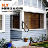 Handrails for Outdoor Steps, 18.9" Length 1.3"Pipe Wall Mount Safety Railings for 1-2 Steps, Stair V952-DXSBSHS189INS1J6YV0