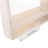 Beige Wall Mounted Spice Rack Hanging Storage Shelf Kitchen Organizer No Drill Installation V1366-AZ2-W-21608