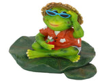 Floating Frog Statue Cute Resin Frog Sculpture Garden Ornament for Outdoor Pond Decoration V1294-YM0523-3111210410611