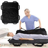 Positioning Bed Pad with Handles,48" 40" Transfer Sheet for Repositioning,Turning and V1107-108-01766-BLK-2PACK