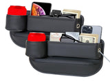 DEIKAL 2 Pack Car Leather Cup Holder Gap Bag - Car Seat Gap Filler & Organizer, Adjustable Seat Gap V1189-LWWAL-20260325-00119