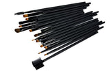 32pcs Professional Makeup Brushes, Genuine Goat Hair, Leather Case, Black V1237-ZY-506-0158
