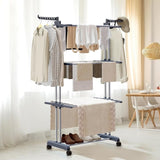CARLA HOME Folding Drying Rack with Wheels and Adjustable Side Wings for Laundry Rack and V178-36216