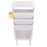 Rolling Book Cart 5 Tier PP Multi Functional Movable Storage Book Rack Utility Organizer Bookshelf V1294-YM0901-3117250131312