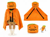 Carrot Hooded with Sakura Pink Memory Foam Lumbar Support Pillow, Cozy Wearable Throw V888-ELOSUNG54176