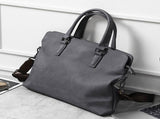 Gray Brown Men'S Leather Briefcase Laptop Bag Professional Carry-All Commuter Attach V1347-127-BRO-59768