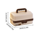 Space-Efficient Portable Folding Tackle Box, 3 Layer Organizer with Dividers, Ideal for Sewing, Art V1192-AZ-W-24373