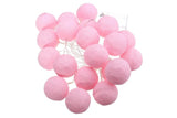 50 Ball Pastel Pink LONG 5m String Light Battery Box 5cm Cotton Ball Christmas Birthday Bbay Girl V382-PALEPINKBALLBATT50