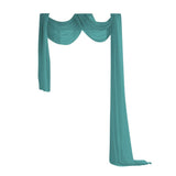 Sheer Window Scarf 216 inch Extra Long, Soft Voile Textured Bed Canopy Scarf Curtains for Event V1370-AZ4-12144