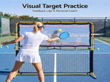 Everfit Pickleball Net Rebounder Portable Training Practice 6FT Black Yellow PB-B-6FT-YE