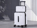 Wanderlite 2pcs Trunk Luggage Suitcase Travel Carry On TSA Lock 12" 20" White LUG-ABS-TRUK-12-20-WH