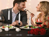 Set of 3 Matte Black Candle Holders for Taper Candles, Decorative Candlestick Holder for Wedding, V1192-AZ-W-31091