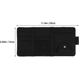 3pcs Car Visor Storage Pouch PU Organizer for Cars and Trucks Black, Sun Visor Pocket with Quick V1370-AZ4-11407