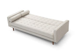 Sofa Bed 3 Seater Button Tufted Lounge Set for Living Room Couch in Fabric Beige Colour V43-SOF-MARC-BG