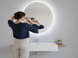 Oval Mirror LED Anti-Fog Illuminated Bathroom Living Room V63-840611