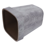 Lidless Light Grey Plastic Farmhouse Garbage Can with Rustic Wood Grain Design for Home V1370-AZ4-20058