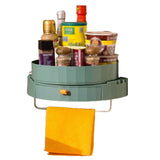 Rotating Spice Rack Holder with Drawer Wall Mounted Kitchen Spice Shelves Bathroom Kitchen V1294-YM0715-10346978