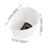 Wall Hanging Flowerpot in White Plastic, Perfect for Home Storage, Easy to Install 2Pcs V1370-AZ4-14893