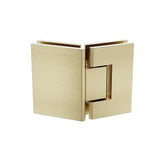100cm Frameless Diamond Shower Screen with Gold Channels and SS Hinges V63-932671