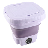 Portable Washing Machine 11L ABS PP Automatic Mini Foldable Bucket Washer with Drainage Pipe for RV V1294-YM0901-3113230324612