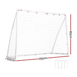 Everfit 8FT Soccer Football Goal Net UPVC Frame with PE Mesh Weatherproof Portable Goals for SN-B-8FT-WH